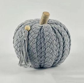 Halloween Simulation Cotton String Pumpkin Desktop Decoration (Option: Gray Pumpkin)