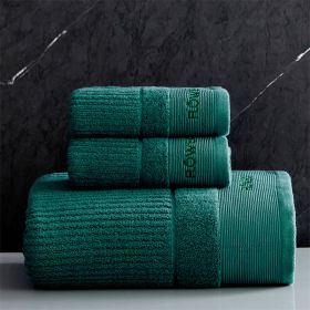 Hotel Style High-end Towels And Bath (Option: Emerald Green-34x76)