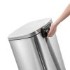 Rectangular Step Garbage Can 3 Piece Combo, 13.2 gal , Two 1.3 gal, Stainless Steel