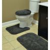 3 Piece Shaggy Nylon Washable Bathroom Rug