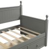 Wood Daybed with Three Drawers ; Twin Size Daybed; No Box Spring Needed ; White