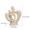 NORTHEUINS Ceramic Abstract Couple Statue European Figure Lover Figurines for Anniversary Collection Home Living Room Decoration