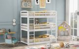 Twin over Twin over Twin Triple Bunk Bed,Gray