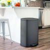 13.2 Gallon Trash Can, Rectangular Step On Kitchen Trash Can