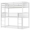 Twin over Twin over Twin Triple Bunk Bed,Gray