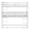 Twin over Twin over Twin Triple Bunk Bed,Gray