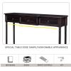 Console Table Sofa Table with Drawers for Entryway with Projecting Drawers and Long Shelf