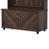 Hall Tree with 4 Hooks , Coat Hanger, Entryway Bench, Storage Bench, 3-in-1 Design, 40INCH, for Entrance, Hallway