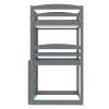 Twin over Twin over Twin Triple Bunk Bed,Gray