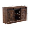 decorative wooden TV / storage cabinet with two sliding barn doors;  available for bedroom;  living room; corridor