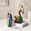 Modern Abstract Art Woman Sculpture Figurines Creative Home Decor Colorful Abstract Painted Statues Living Room Table Decor Gift