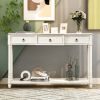 Console Table Sofa Table with Drawers for Entryway with Projecting Drawers and Long Shelf