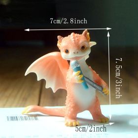 1pc Miniature Fairy Garden Figurines, Cute Resin Dragon Statue, Mini Dragon Reading Figurine, Mini Pink Dragon And Baby Statue, Fairy Garden Decor, Fo (Items: Dragon With Microphone)