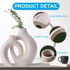 2Pcs Nordic Ceramic Vase Snuggle Set White Matte Creative Vase INS Flower Pot Living Room Home Offical Desktop Decor Accessories