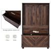 Hall Tree with 4 Hooks , Coat Hanger, Entryway Bench, Storage Bench, 3-in-1 Design, 40INCH, for Entrance, Hallway