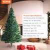 VEVOR Christmas Tree, Full Holiday Xmas Tree with LED Lights, Metal Base for Home Party Office Decoration