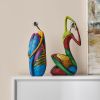 Modern Abstract Art Woman Sculpture Figurines Creative Home Decor Colorful Abstract Painted Statues Living Room Table Decor Gift