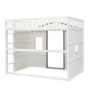 Full Size House Loft Bed With Ladder