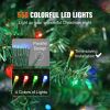 VEVOR Christmas Tree, Full Holiday Xmas Tree with LED Lights, Metal Base for Home Party Office Decoration