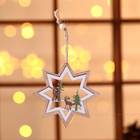 Hollow Christmas Tree Small Pendant (Option: Octagonal Deer)