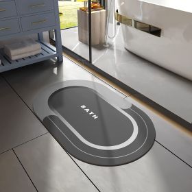 Home Fashion Non-slip Bathroom Mats (Option: Graphite Color-60x90cm)