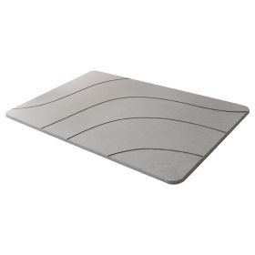 Bathroom Mats Diatom Ooze Hard Pad Non-slip Absorbent Diatomite Entrance Toilet Bathroom Step Mat (Option: Gray Track-30X30cm)