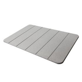 Bathroom Mats Diatom Ooze Hard Pad Non-slip Absorbent Diatomite Entrance Toilet Bathroom Step Mat (Option: Gray Six Columns-30X30cm)