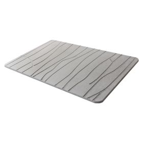 Bathroom Mats Diatom Ooze Hard Pad Non-slip Absorbent Diatomite Entrance Toilet Bathroom Step Mat (Option: Gray Big Tree-20x30cm)