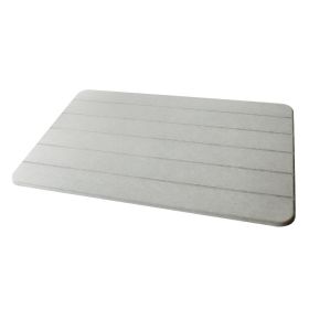 Bathroom Mats Diatom Ooze Hard Pad Non-slip Absorbent Diatomite Entrance Toilet Bathroom Step Mat (Option: Gray Straight Line-20x30cm)